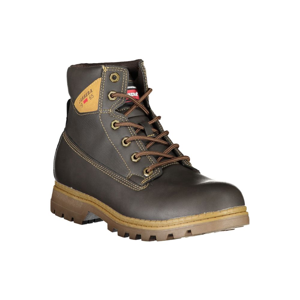 Brown Polyester Men Boot Carrera