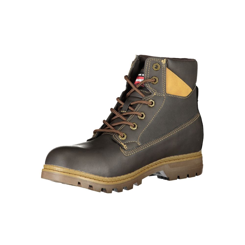 Brown Polyester Men Boot Carrera