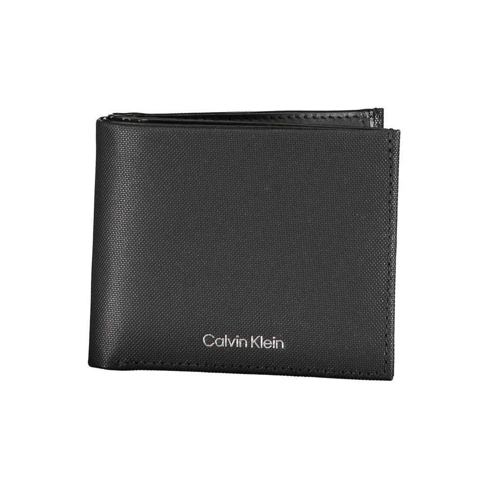 Elegant Black Leather Wallet with RFID Block Calvin Klein