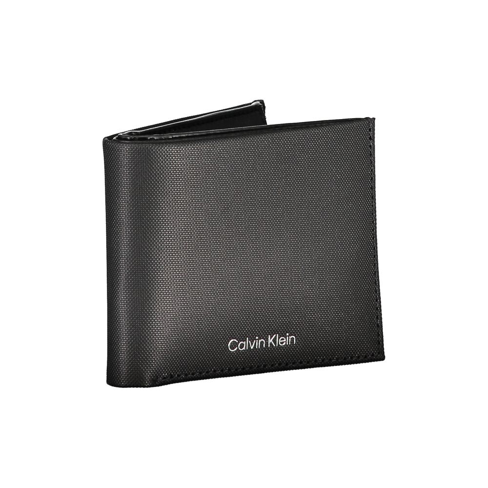 Elegant Black Leather Wallet with RFID Block Calvin Klein