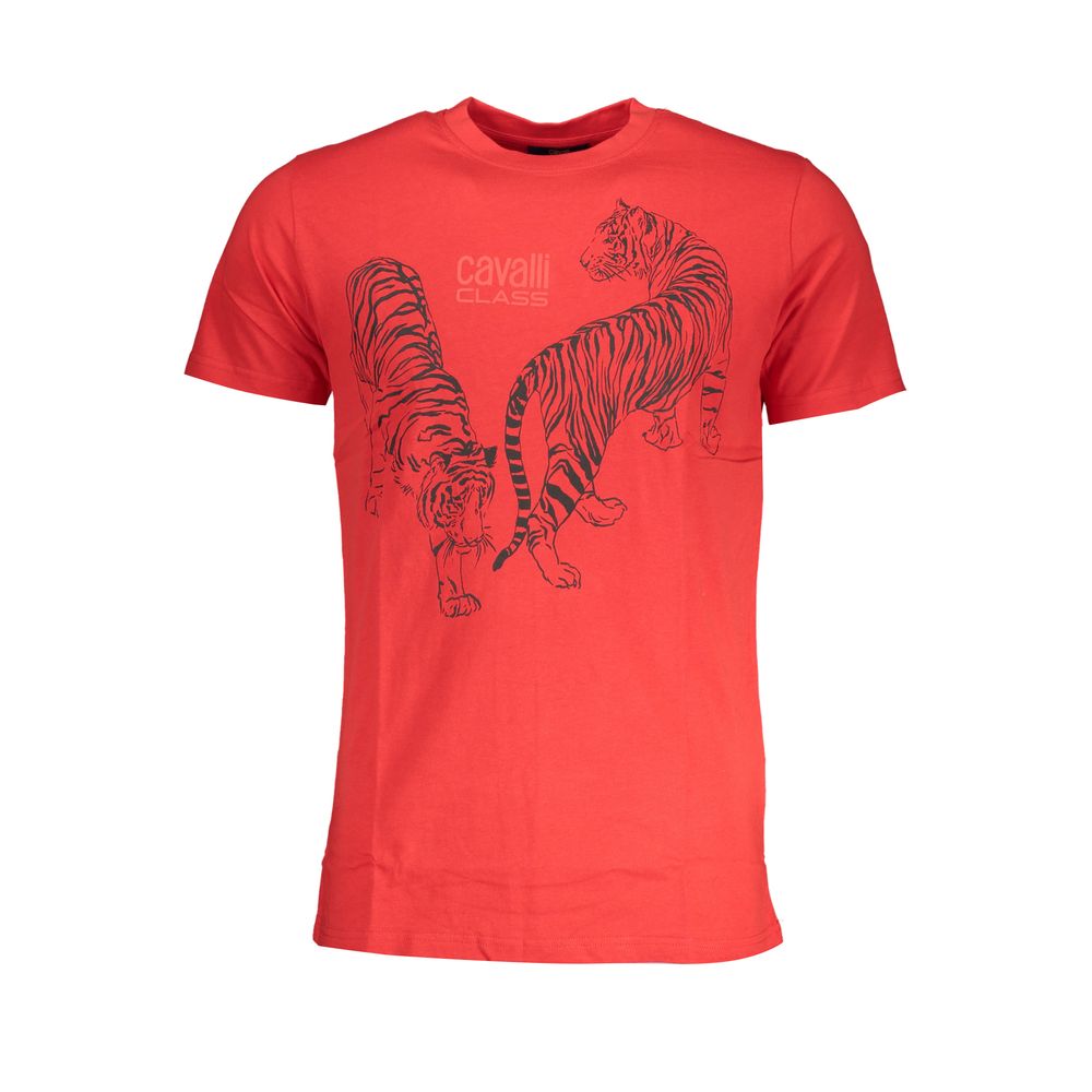 Red Cotton T-Shirt Cavalli Class