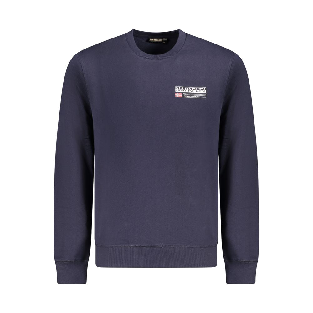 Blue Cotton Men Sweater Napapijri