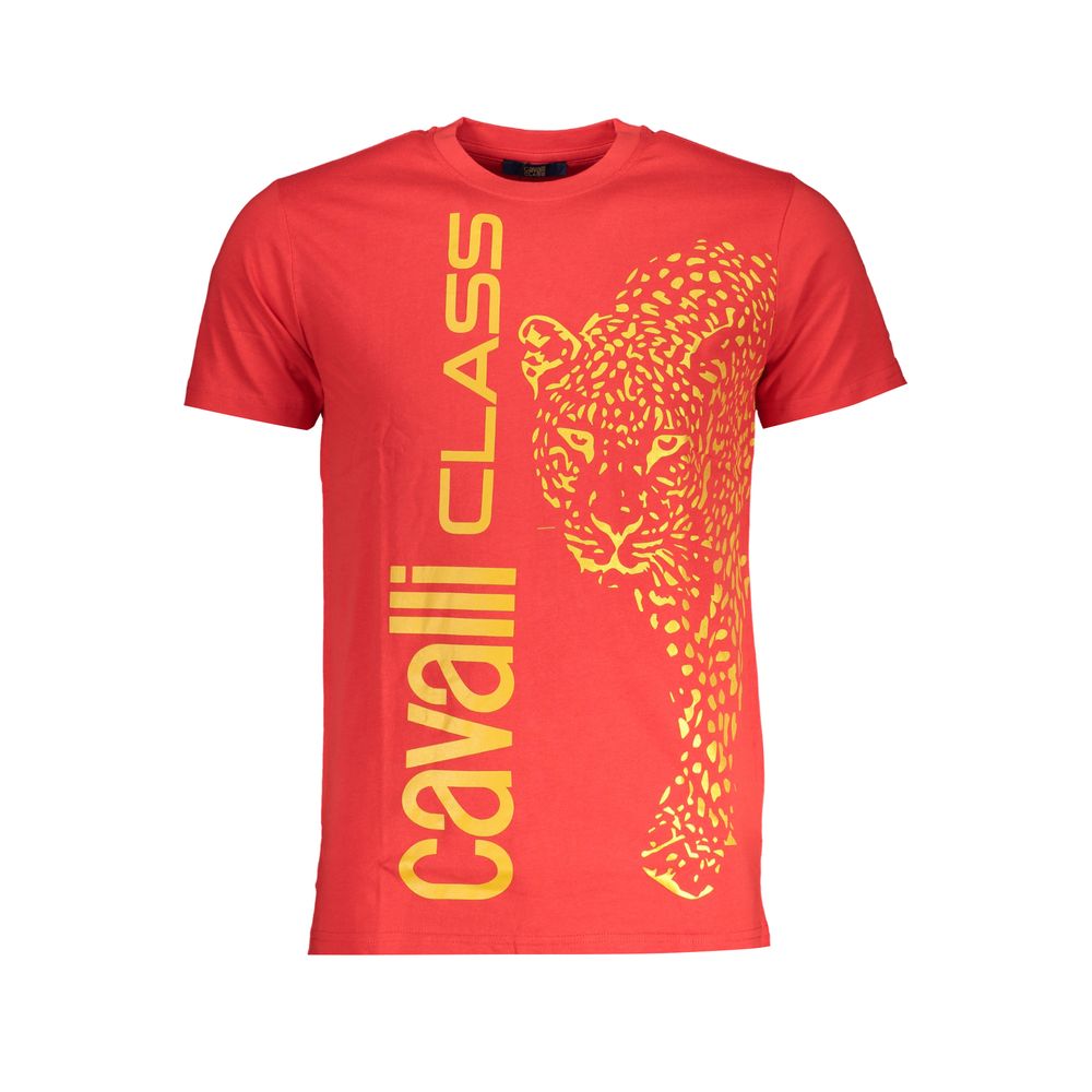 Red Cotton T-Shirt Cavalli Class