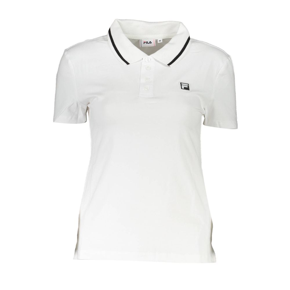 White Cotton Womens Polo Shirt Fila