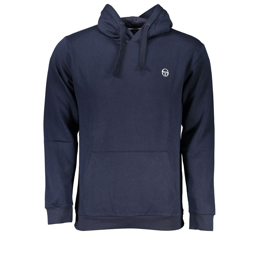 Blue Cotton Men Hoodie Sergio Tacchini