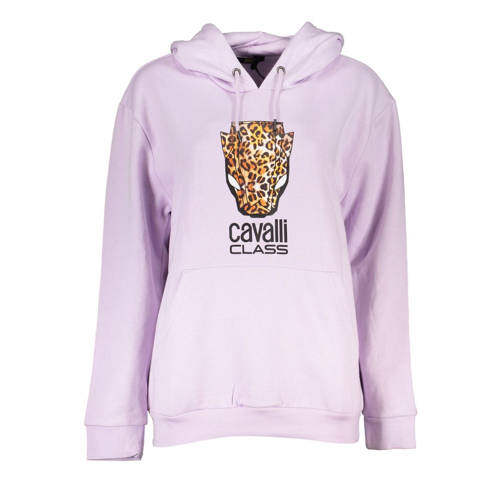 Purple Cotton Women Sweater Cavalli Class