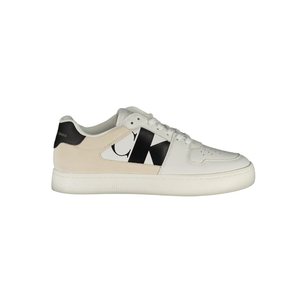 White Polyester Sneaker Calvin Klein