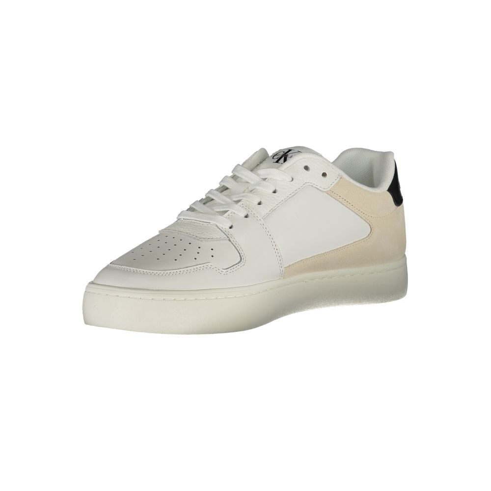 White Polyester Sneaker Calvin Klein
