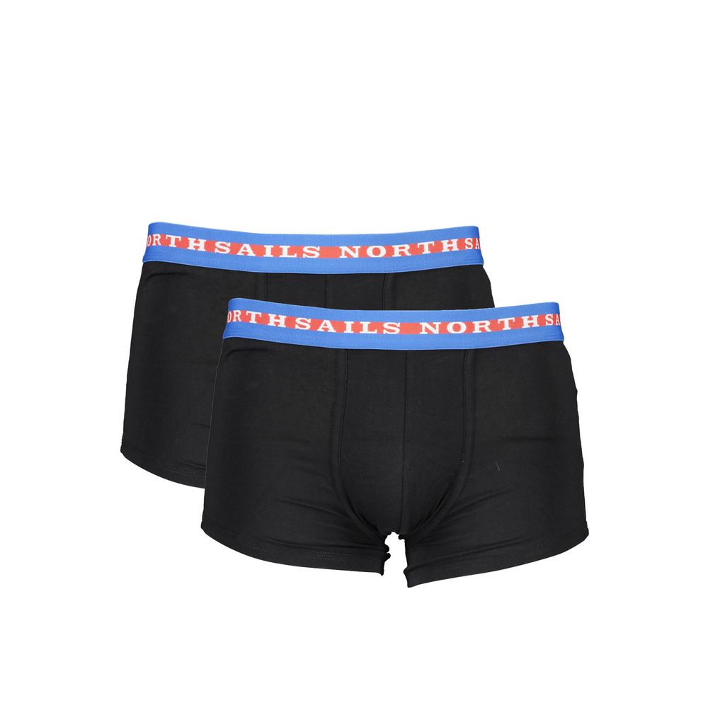 Black Cotton Men Boxer Pair North Sails