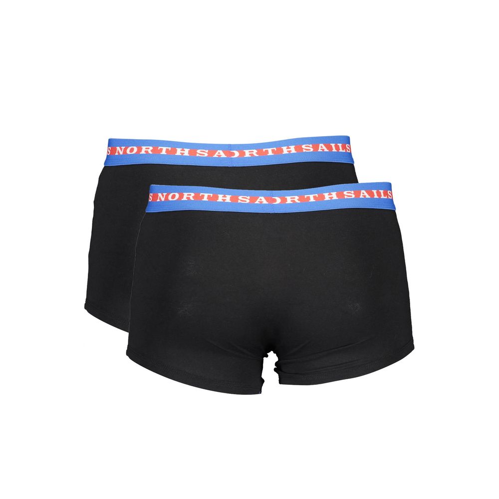 Black Cotton Men Boxer Pair North Sails