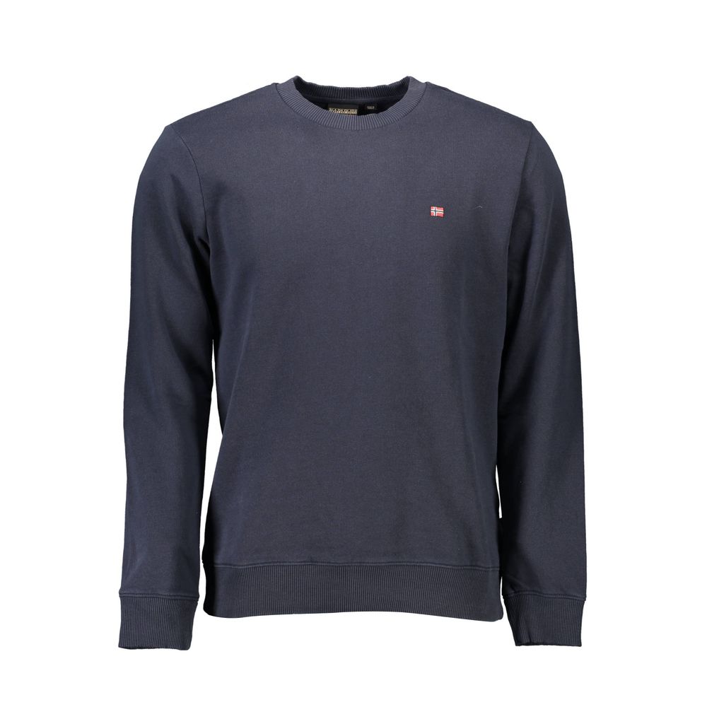 Blue Cotton Men Sweater Napapijri