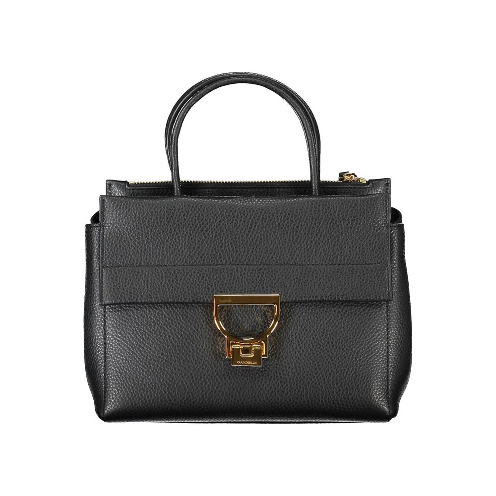 Black Leather Women Handbag Coccinelle