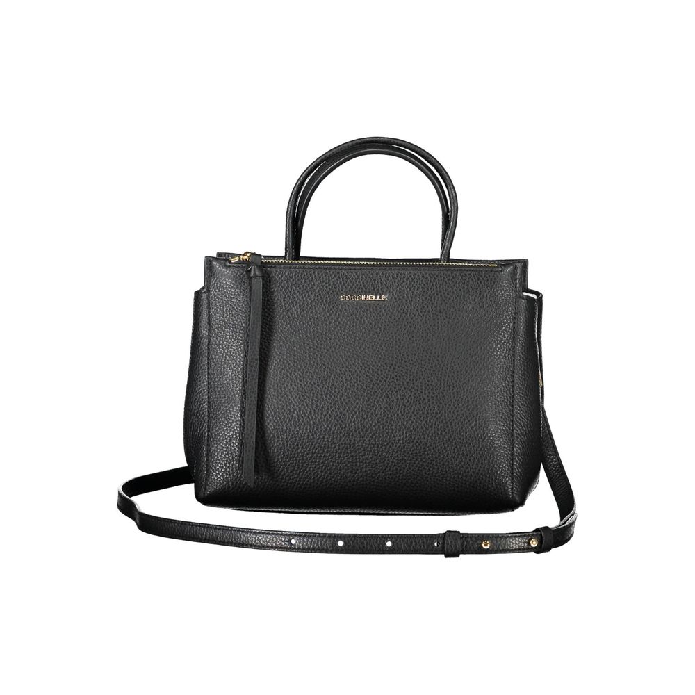 Black Leather Women Handbag Coccinelle