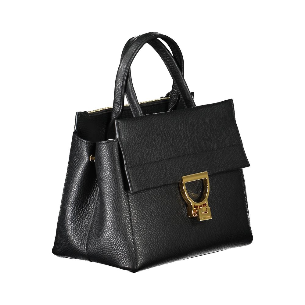 Black Leather Women Handbag Coccinelle