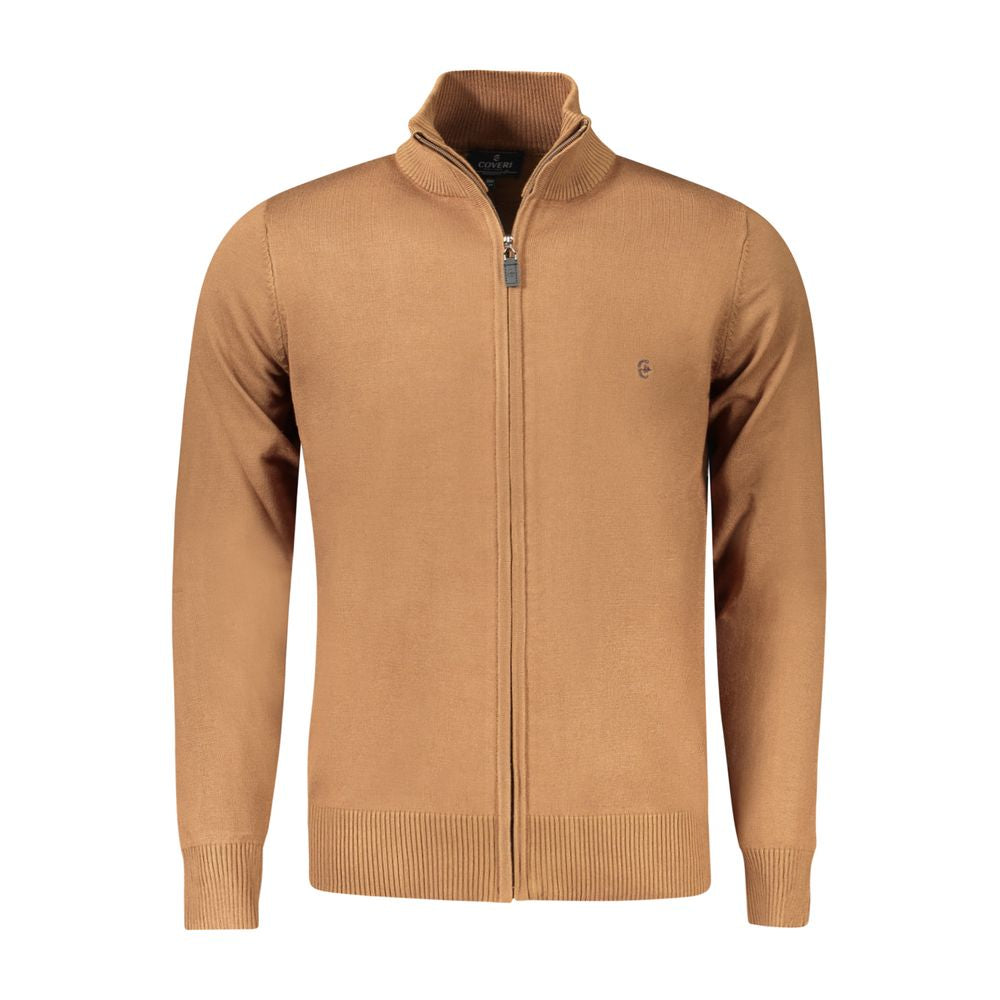 Brown Viscose Men Cardigan Coveri Moving