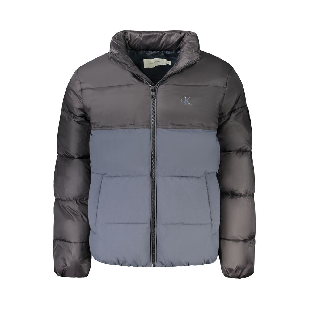 Blue Polyester Men Jacket Calvin Klein