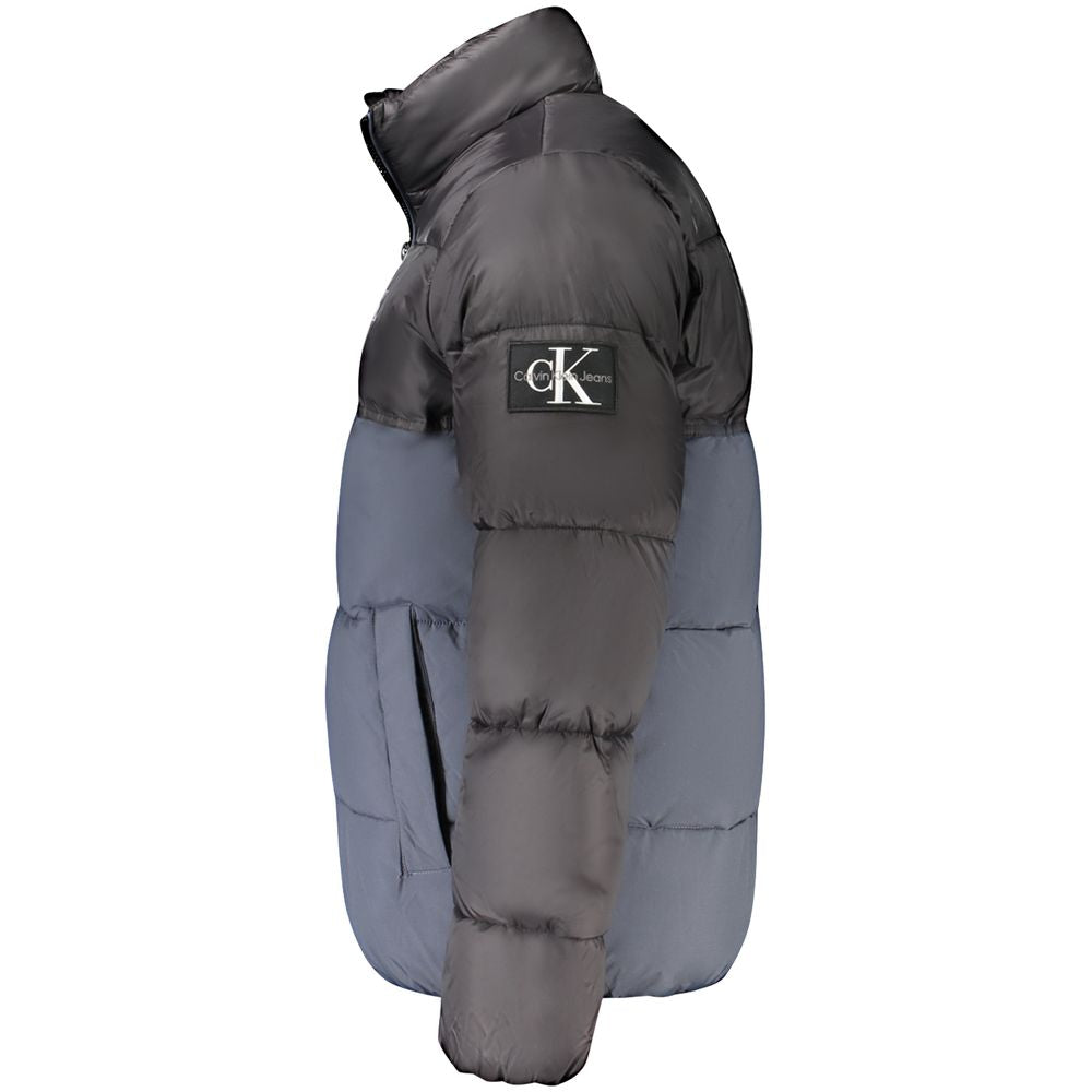 Blue Polyester Men Jacket Calvin Klein