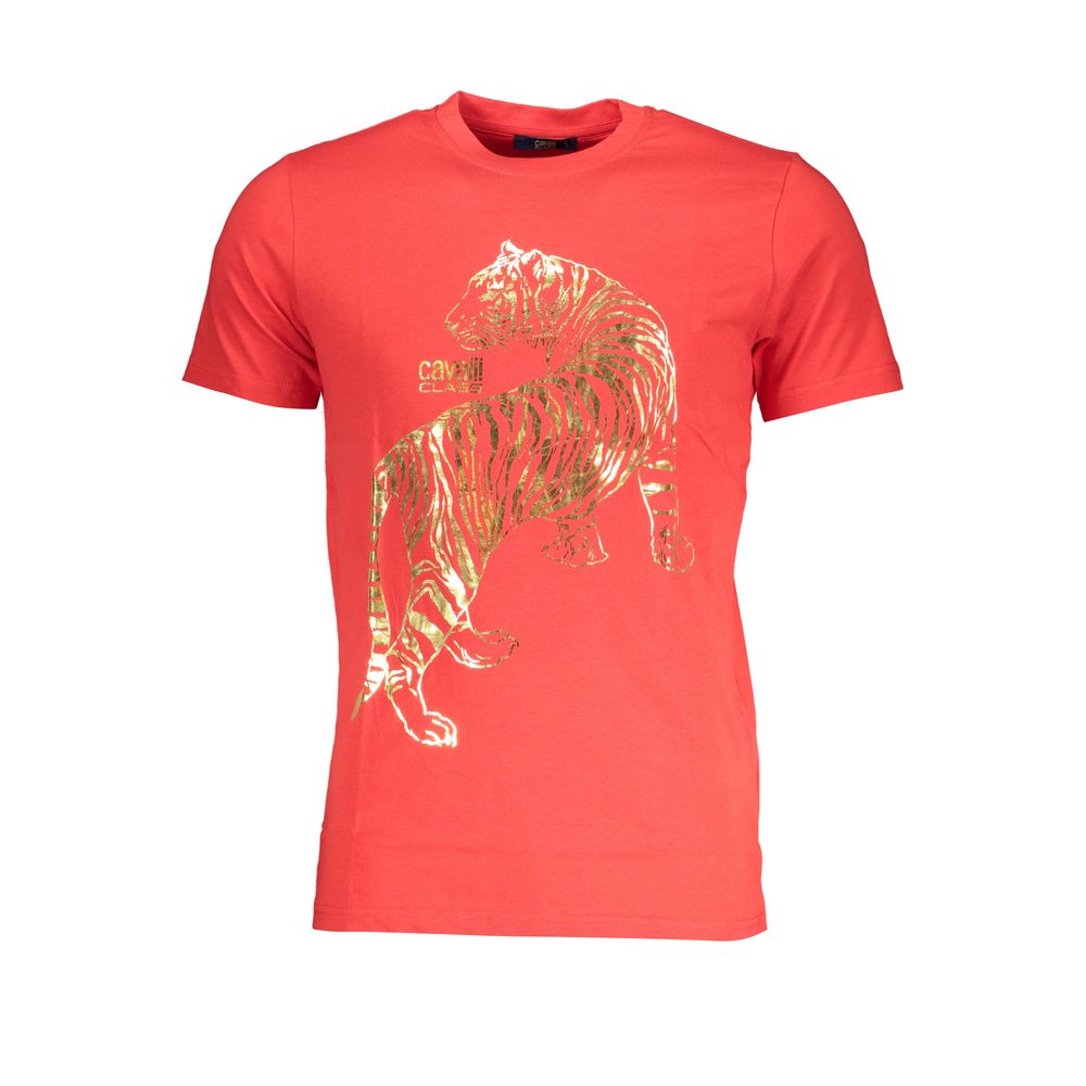 Red Cotton T-Shirt Cavalli Class