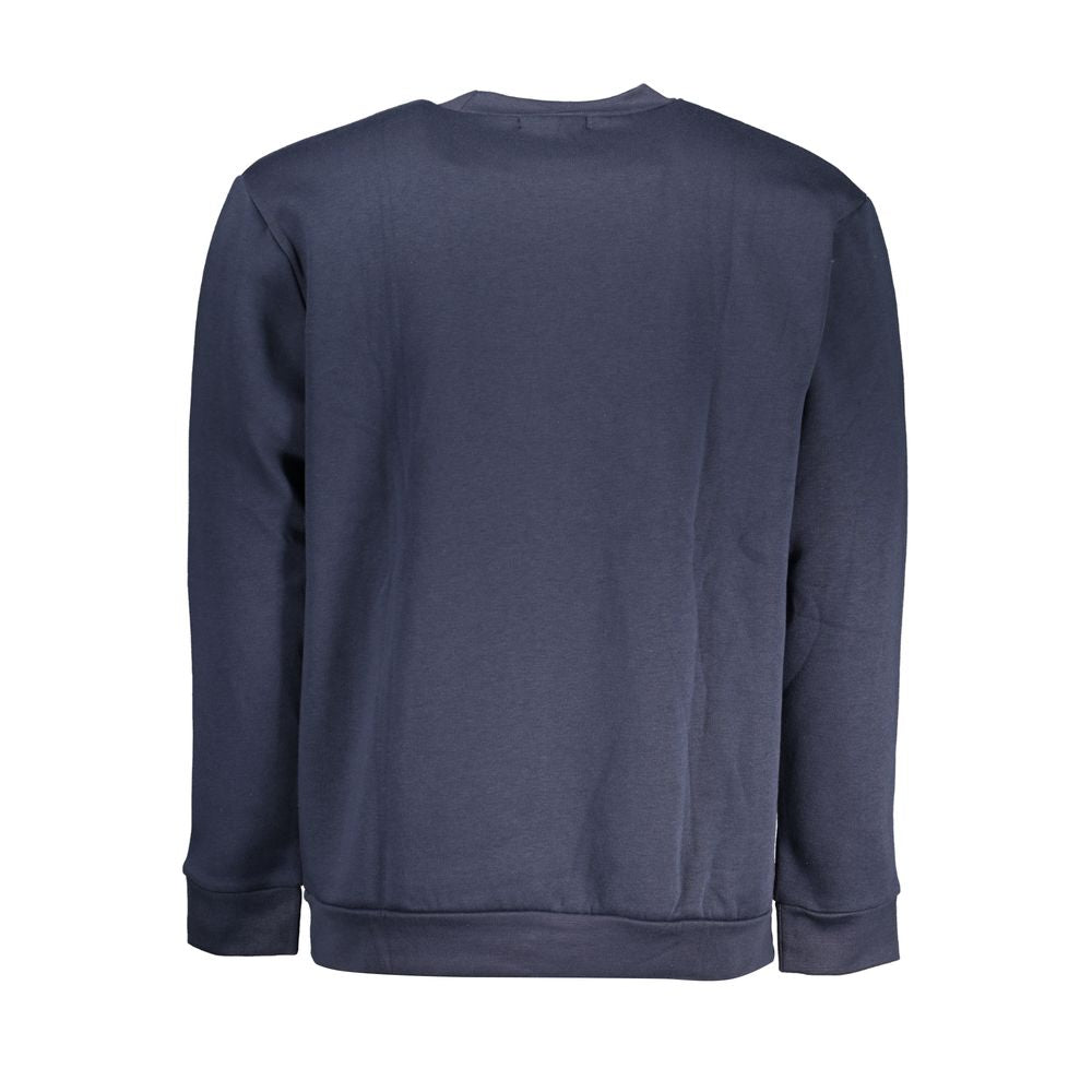 Blue Cotton Men Sweater Cavalli Class