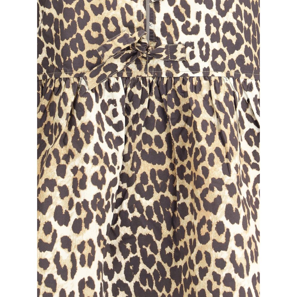 Leopard mini Dress Ganni