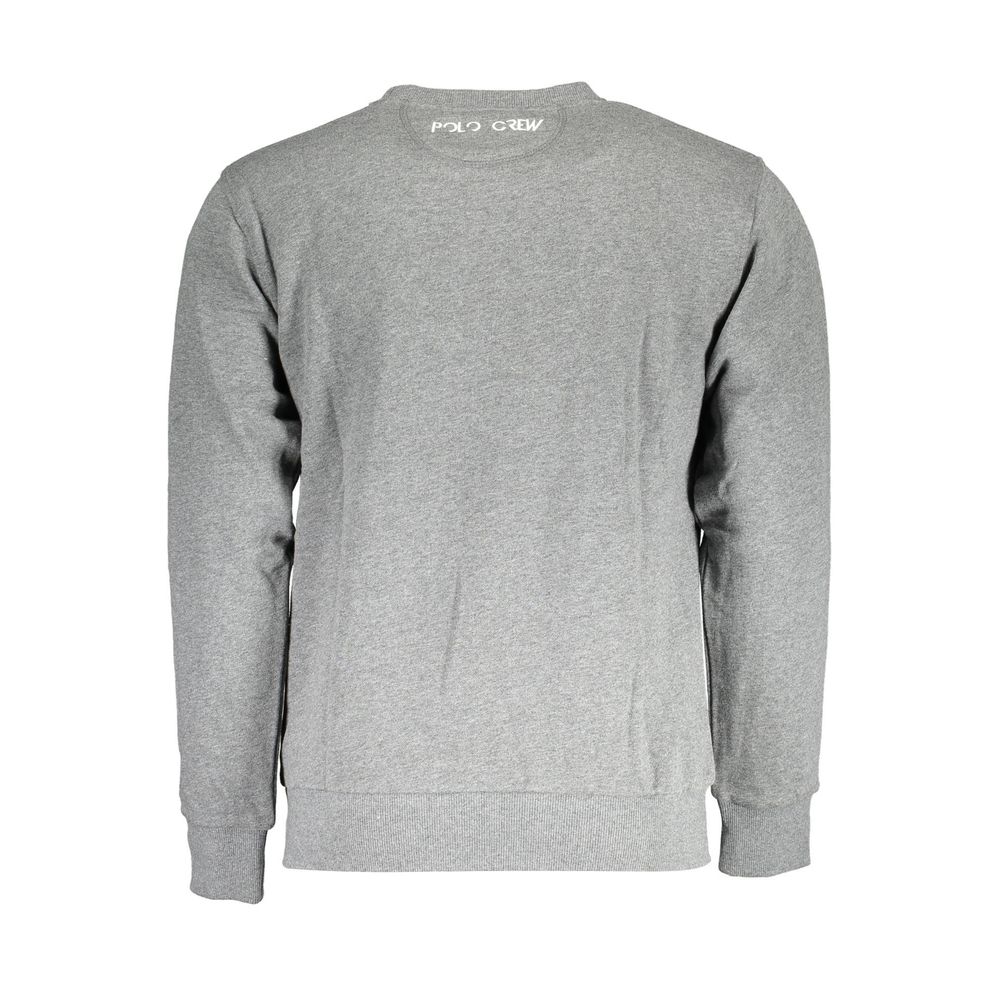 Gray Cotton Men Sweater La Martina