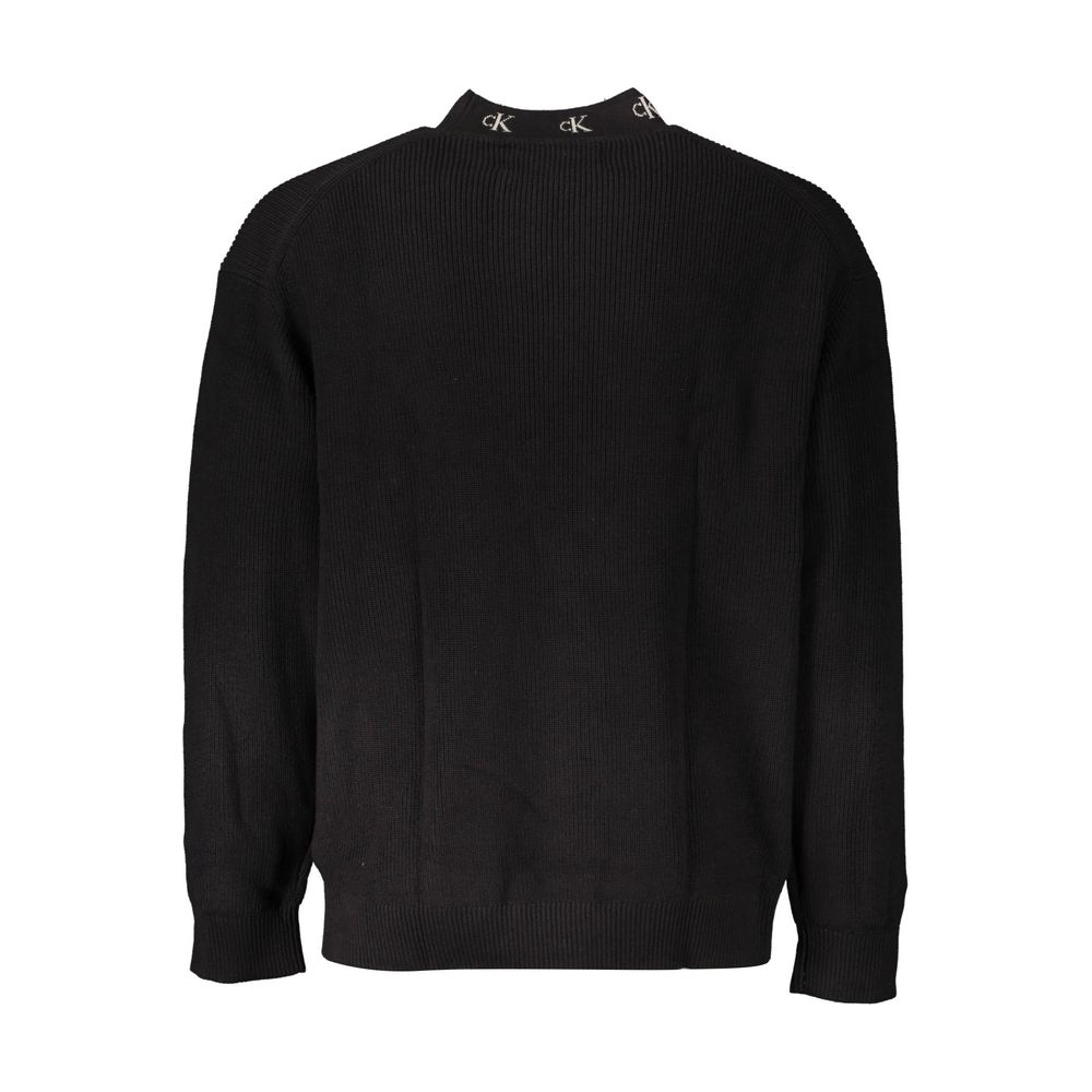 Black Cotton Men Sweater Calvin Klein