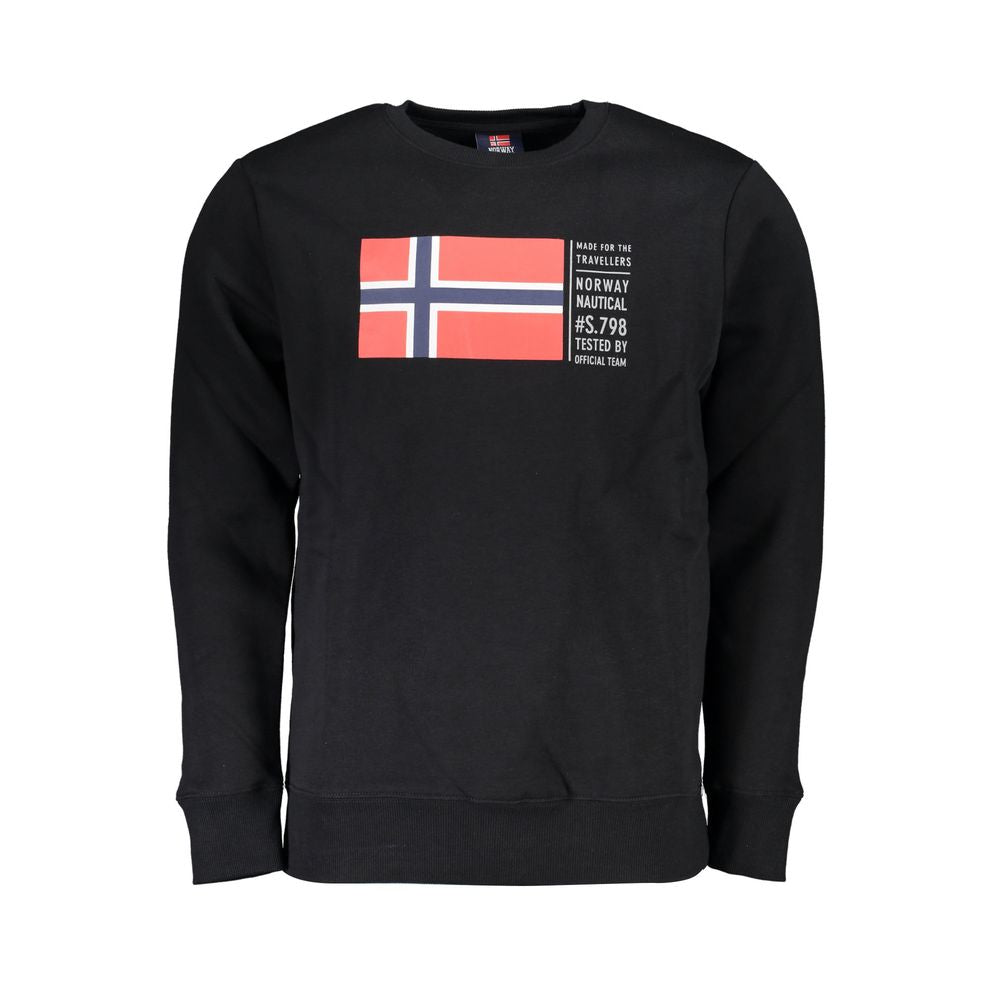 Black Cotton Men Sweater Norway 1963