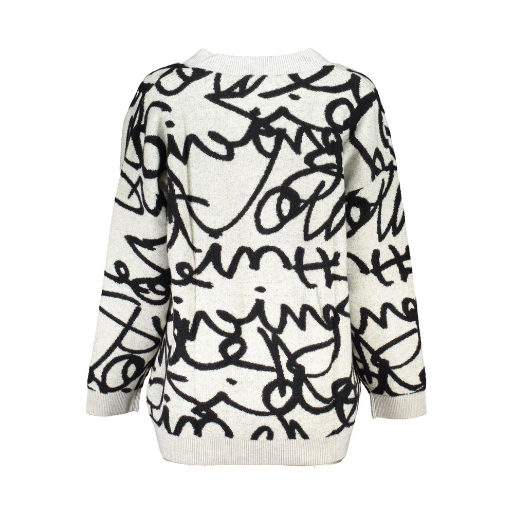Chic Contrasting V-Neck Cardigan Desigual
