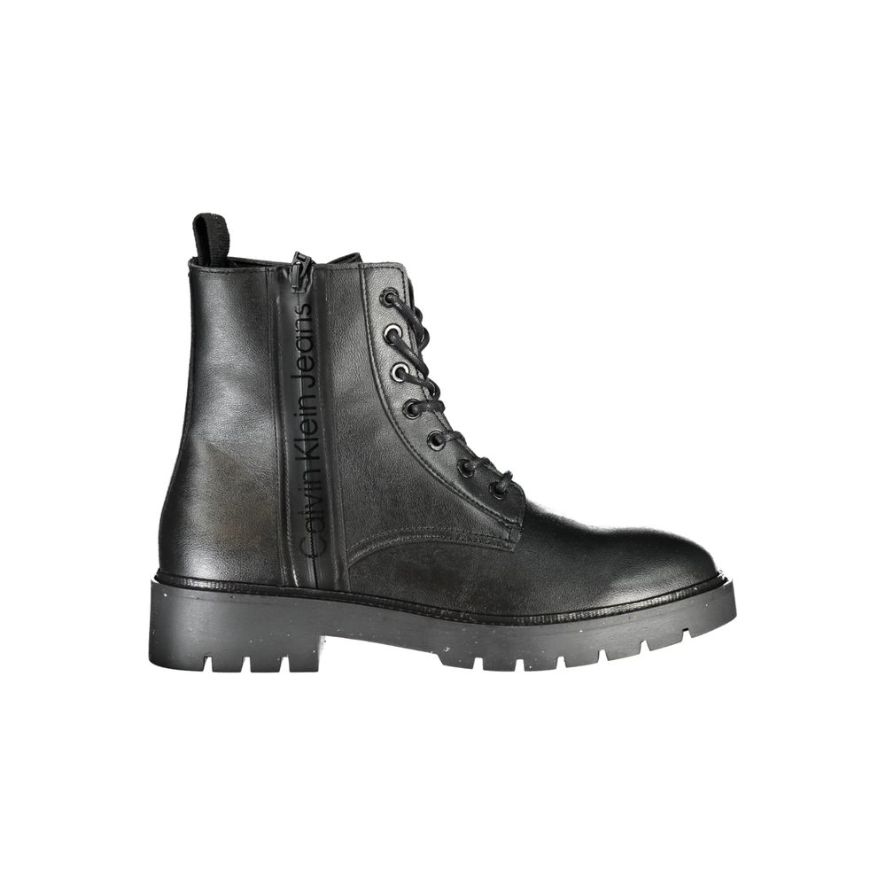 Black Polyester Men Boot Calvin Klein