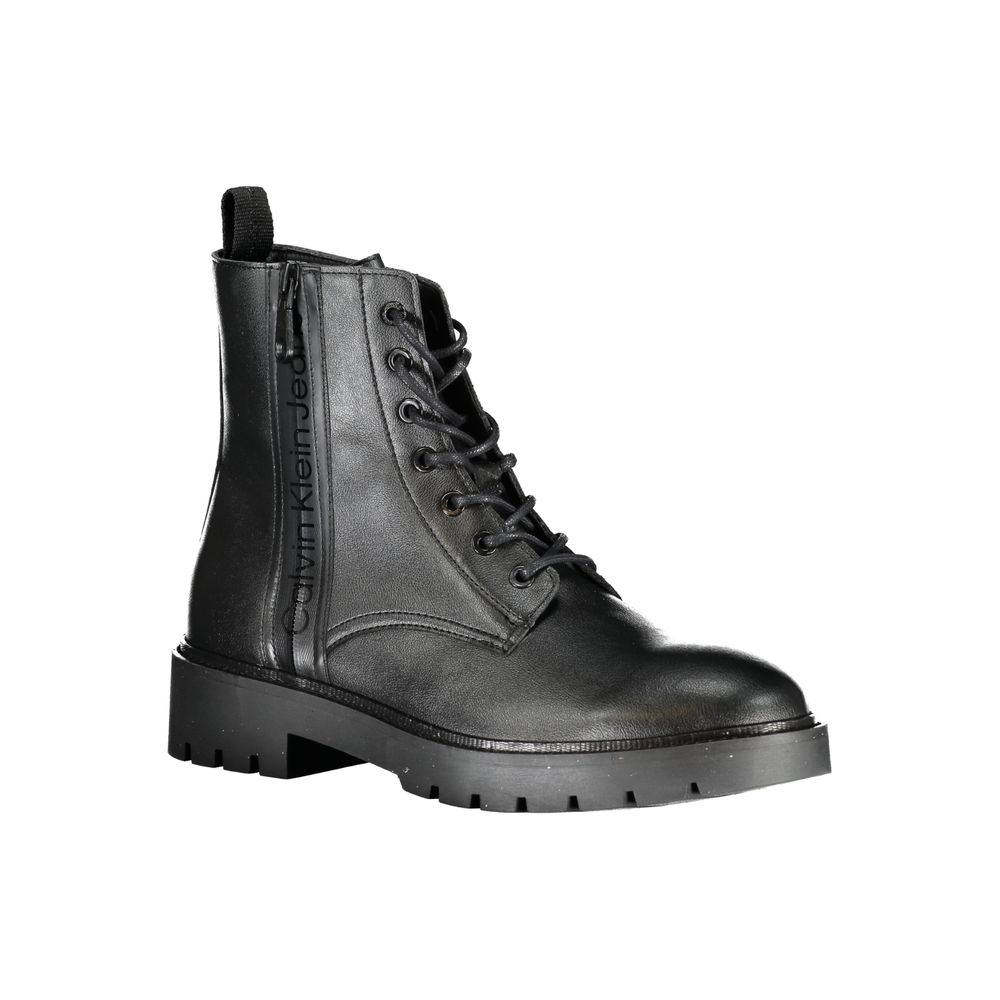 Black Polyester Men Boot Calvin Klein