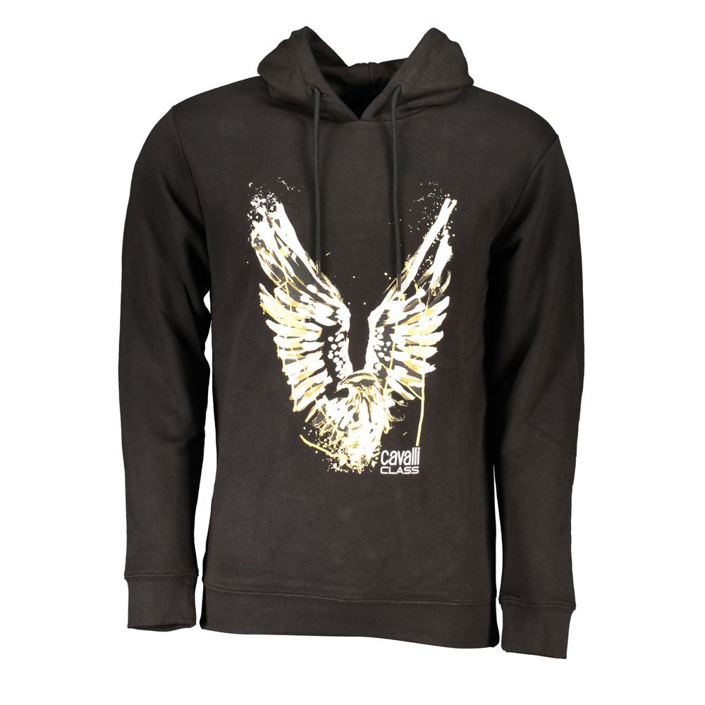 Black Cotton Men Sweater Cavalli Class