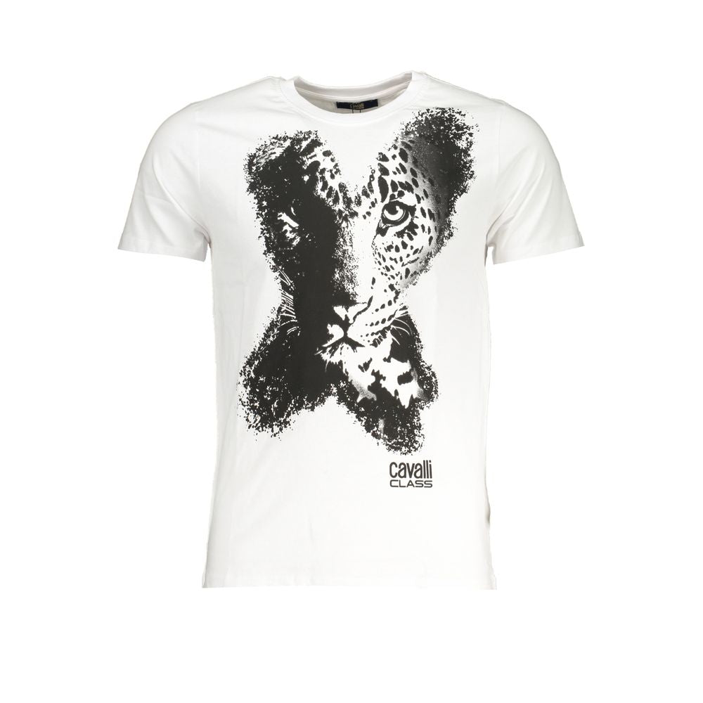 White Cotton T-Shirt Cavalli Class