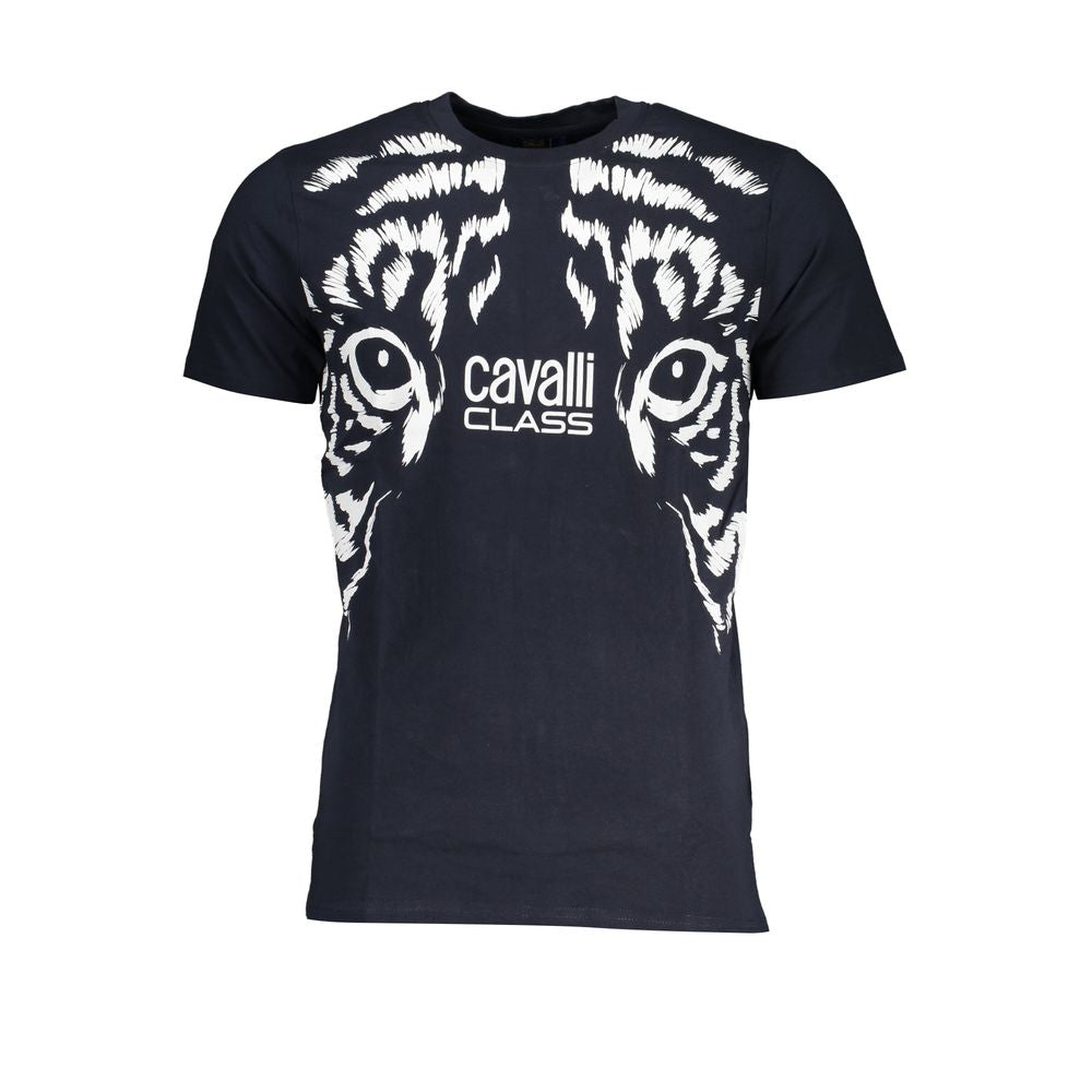 Blue Cotton T-Shirt Cavalli Class
