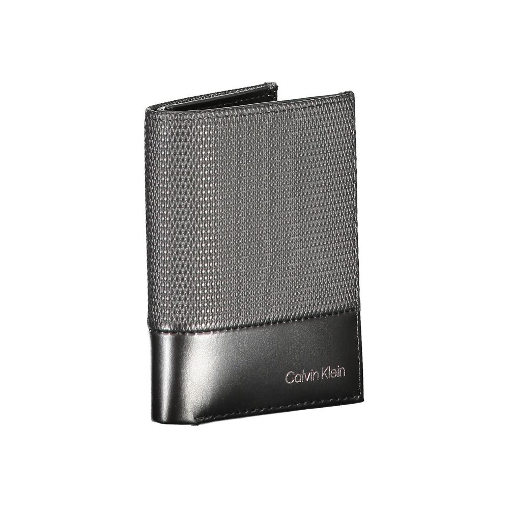 Black Leather Wallet Calvin Klein
