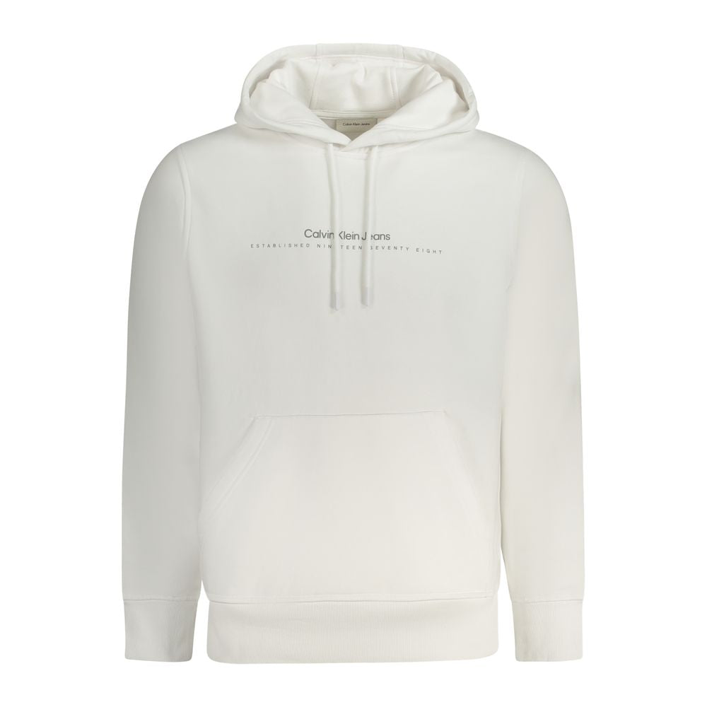 White Cotton Men Sweater Calvin Klein