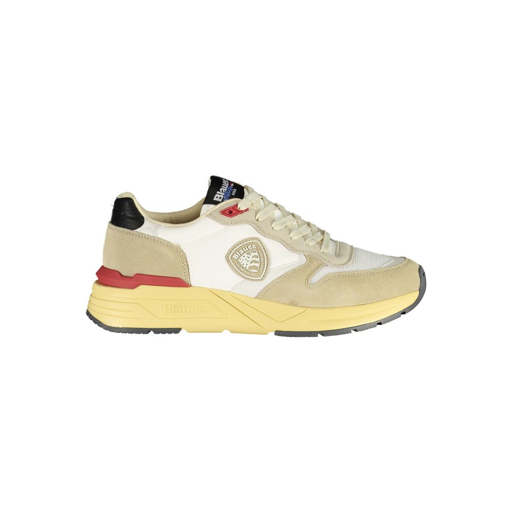 Beige Polyester Men Sneaker Blauer