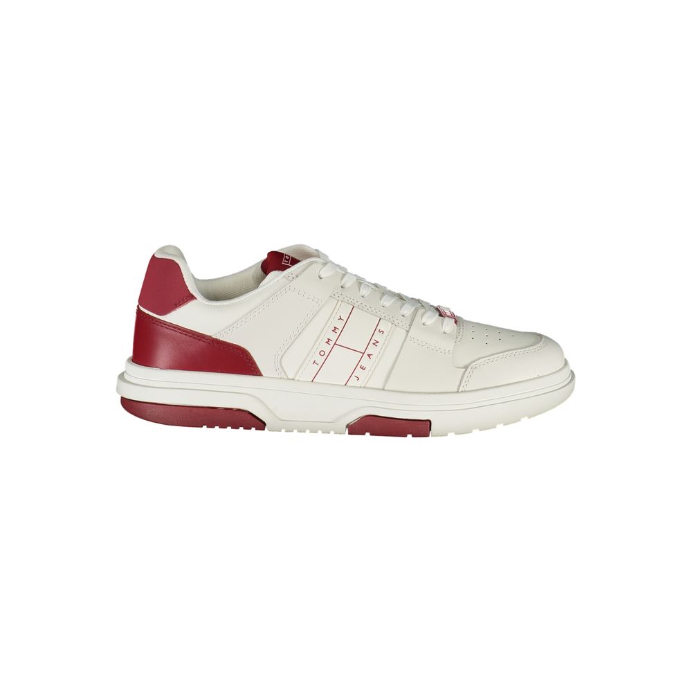 Red Leather Men Sneaker Tommy Hilfiger