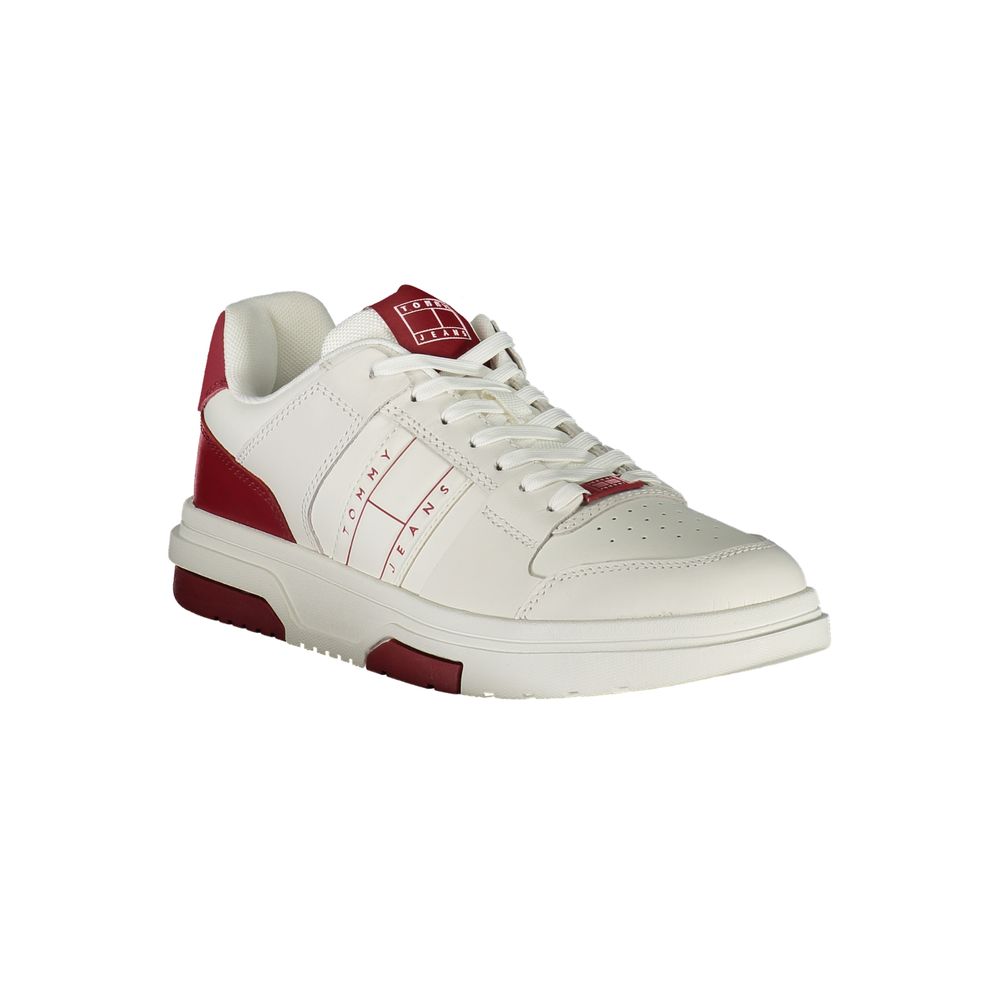 Red Leather Men Sneaker Tommy Hilfiger