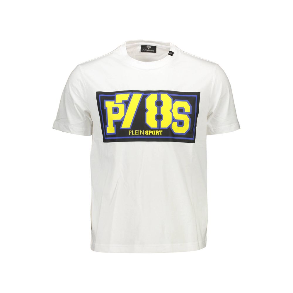 White Cotton Men T-Shirt Plein Sport