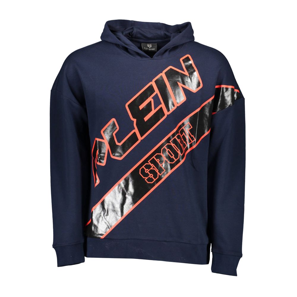 Blue Cotton Men Sweater Plein Sport