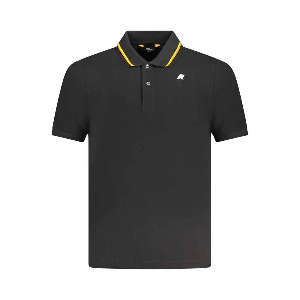 Black Cotton Polo Shirt K-WAY