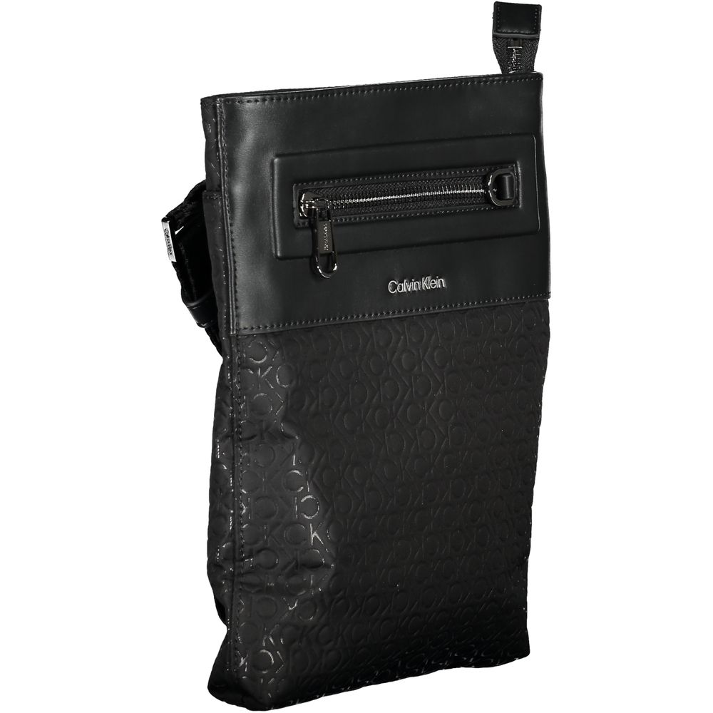 Eco-Conscious Sleek Black Shoulder Bag Calvin Klein
