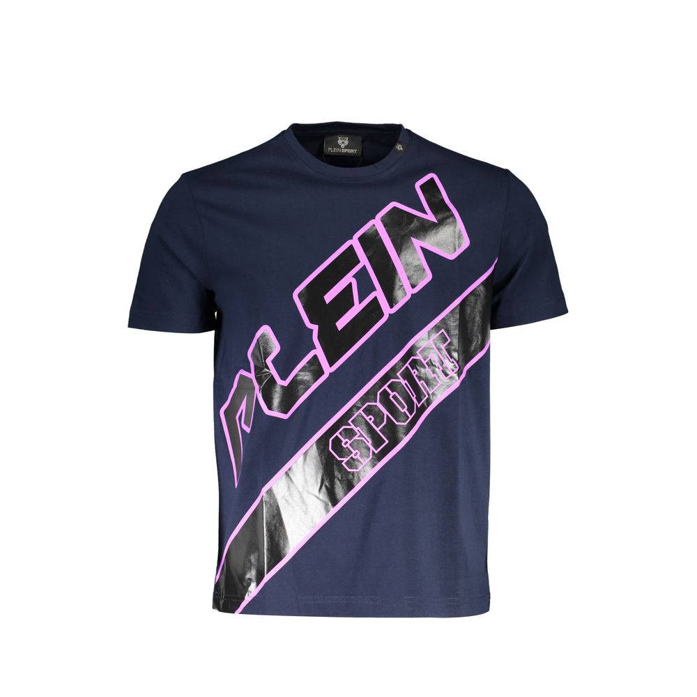 Blue Cotton Men T-Shirt Plein Sport