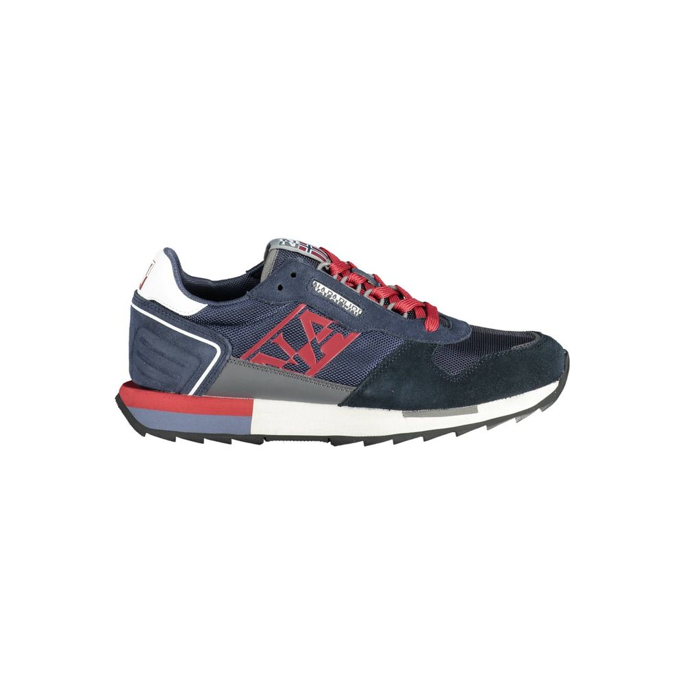 Blue Leather Men Sneaker Napapijri