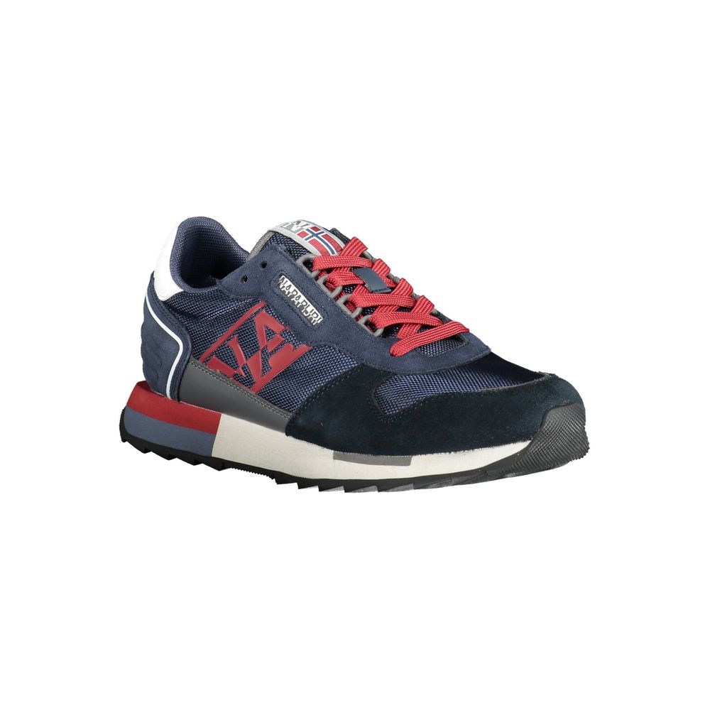Blue Leather Men Sneaker Napapijri