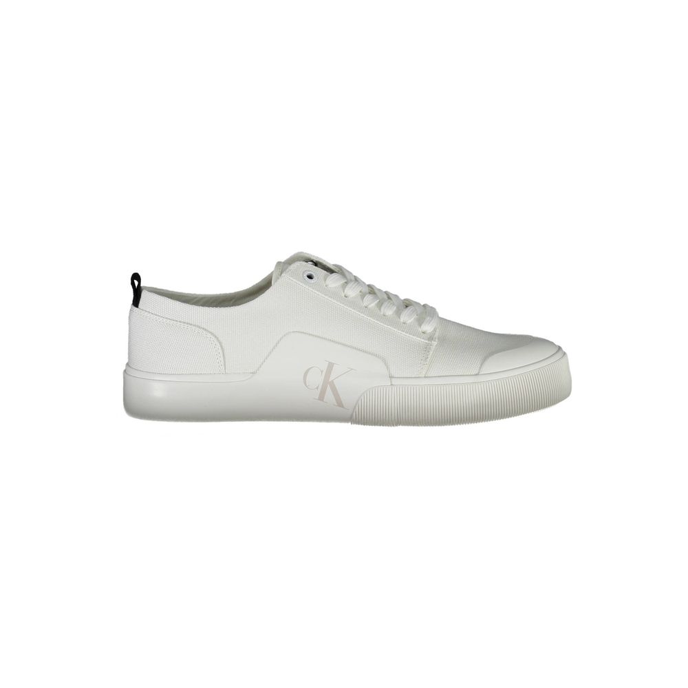 White Cotton Men Sneaker Calvin Klein