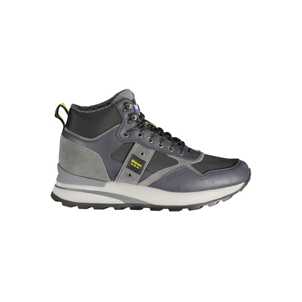 Blue Leather Men Sneaker Blauer