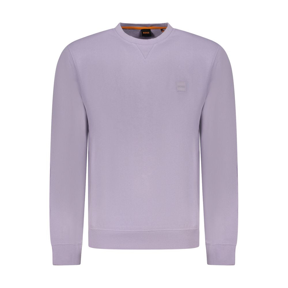 Purple Cotton Men Sweater Hugo Boss