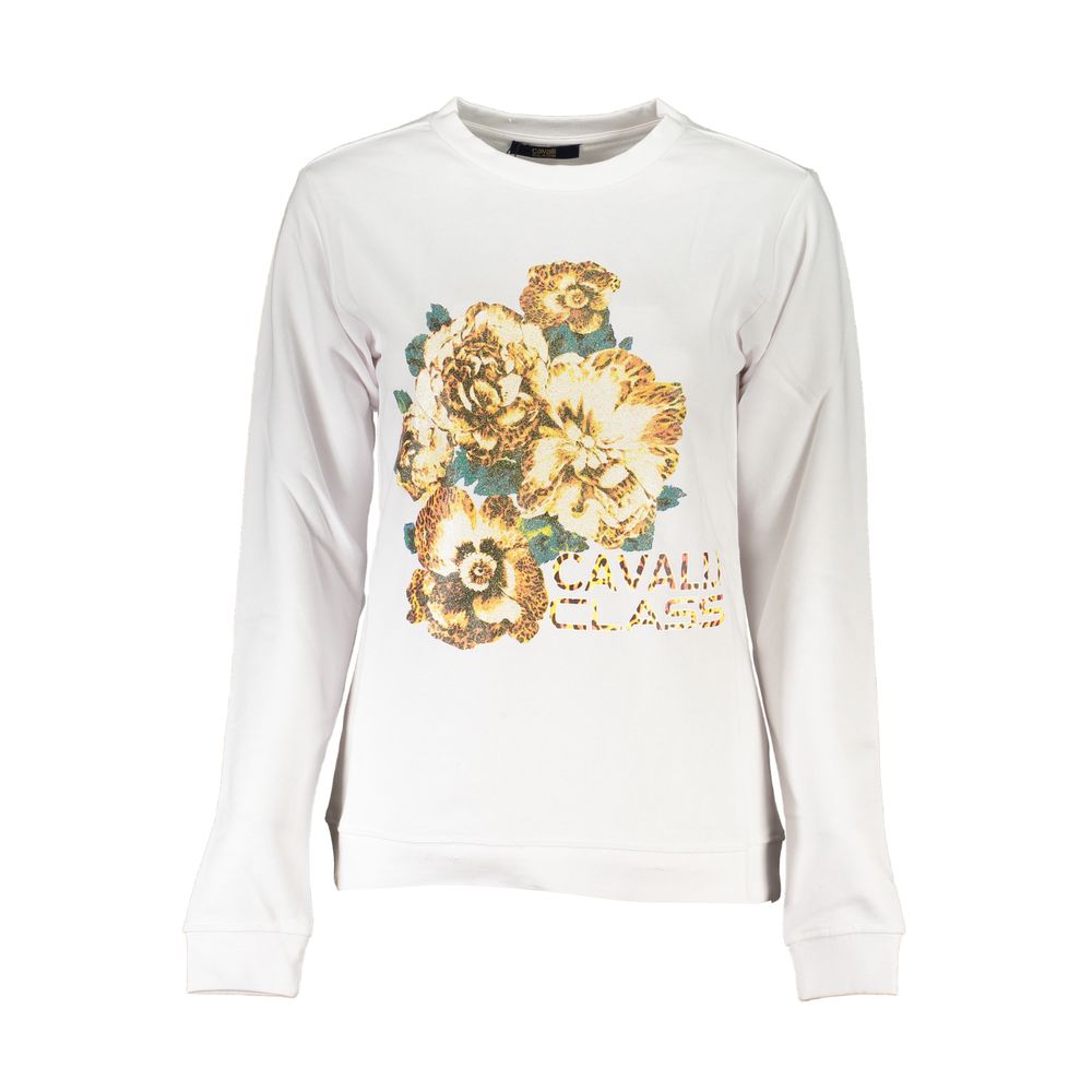 White Cotton Women Sweater Cavalli Class