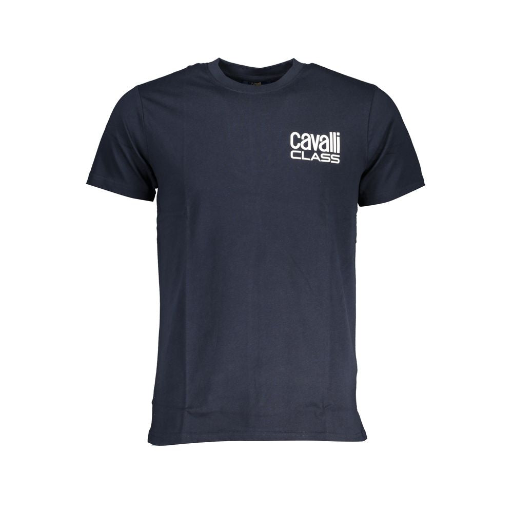 Blue Cotton T-Shirt Cavalli Class